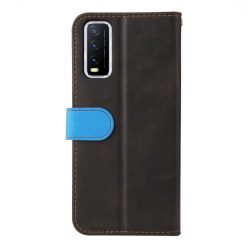 Peňaženkové puzdro Stitching čierno-modré – Vivo Y20s | Lacné Kryty Lacné Kryty | Peňaženkové puzdro Stitching čierno-modré – Vivo Y20s | Lacné Kryty