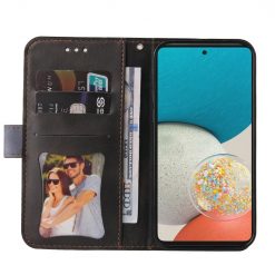 Lacné Kryty | Peňaženkové puzdro Stitching čierno-sivé – Samsung Galaxy A53 5G | Lacné Kryty