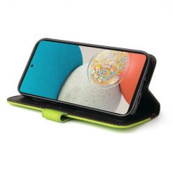 Lacné Kryty | Peňaženkové puzdro Stitching čierno-zelené – Samsung Galaxy A53 5G | Lacné Kryty
