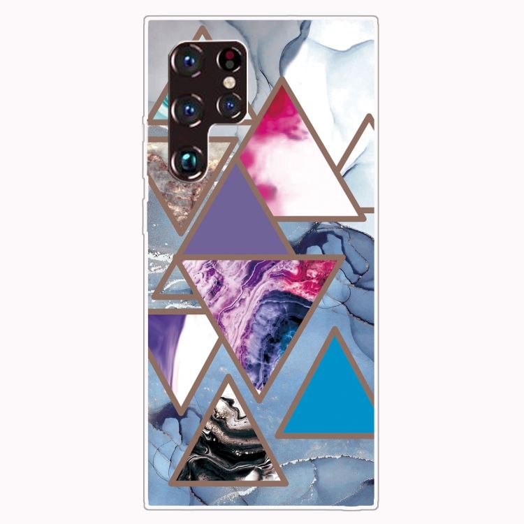 Zadný kryt Abstract Pattern Farebné trojuholníky – Samsung Galaxy S22 Ultra