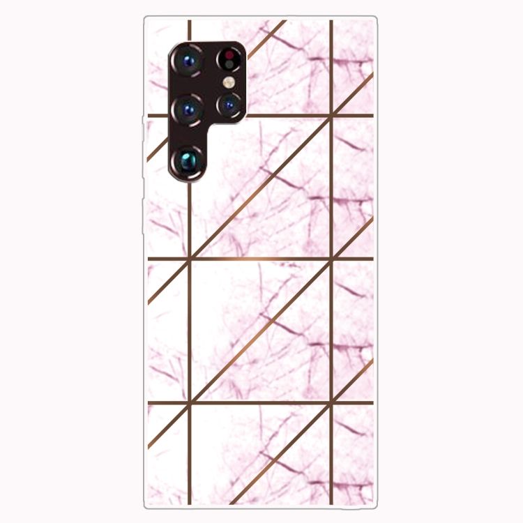 Zadný kryt Abstract Pattern Ružový mramor – Samsung Galaxy S22 Ultra
