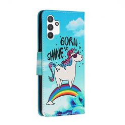 Lacné Kryty | Detské knižkové puzdro Trendy Cross case Jednorožec – Samsung Galaxy A13 (4G) | Lacné Kryty