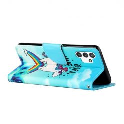Lacné Kryty | Detské knižkové puzdro Trendy Cross case Jednorožec – Samsung Galaxy A13 (4G) | Lacné Kryty
