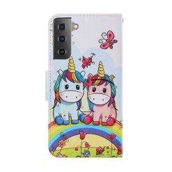 Lacné Kryty | Detské knižkové puzdro Trendy Cross case Jednorožec – Samsung Galaxy S21 FE | Lacné Kryty