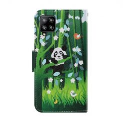 Lacné Kryty | Detské knižkové puzdro Trendy Cross case Panda – Samsung Galaxy A12 / M12 | Lacné Kryty