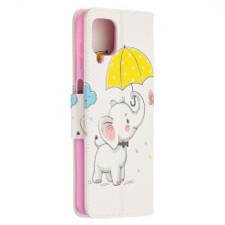 Lacné Kryty | Detské knižkové puzdro Trendy Cross case Sloník – Samsung Galaxy A12 / M12 | Lacné Kryty