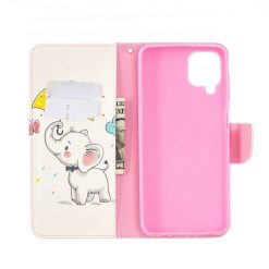 Lacné Kryty | Detské knižkové puzdro Trendy Cross case Sloník – Samsung Galaxy A12 / M12 | Lacné Kryty