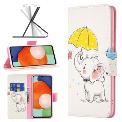 Lacné Kryty | Detské knižkové puzdro Trendy Cross case Sloník – Samsung Galaxy A13 (4G) | Lacné Kryty