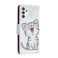 Detské knižkové puzdro Trendy Cross case Vysmiata mačička – Samsung Galaxy A13 (4G) | Lacné Kryty Lacné Kryty | Detské knižkové puzdro Trendy Cross case Vysmiata mačička – Samsung Galaxy A13 (4G) | Lacné Kryty