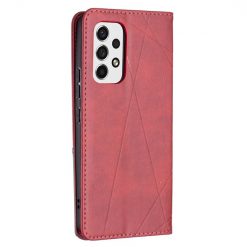 Lacné Kryty | Knižkové puzdro Rhombus červené – Samsung Galaxy A53 5G | Lacné Kryty