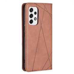 Knižkové puzdro Rhombus hnedé – Samsung Galaxy A53 5G | Lacné Kryty Lacné Kryty | Knižkové puzdro Rhombus hnedé – Samsung Galaxy A53 5G | Lacné Kryty