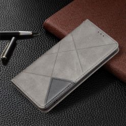 Knižkové puzdro Rhombus sivé – Samsung Galaxy A53 5G | Lacné Kryty Lacné Kryty | Knižkové puzdro Rhombus sivé – Samsung Galaxy A53 5G | Lacné Kryty