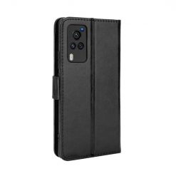 Lacné Kryty | Knižkové puzdro Shockproof Horse Texture čierne – Vivo X60 Pro | Lacné Kryty