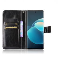 Lacné Kryty | Knižkové puzdro Shockproof Horse Texture čierne – Vivo X60 Pro | Lacné Kryty