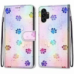 Lacné Kryty | Knižkové puzdro Trendy Cross case Labky – Samsung Galaxy A13 (4G) | Lacné Kryty