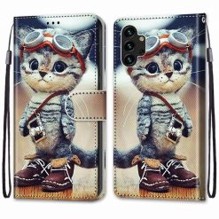 Knižkové puzdro Trendy Cross case Mačka – Samsung Galaxy A13 (4G) | Lacné Kryty Lacné Kryty | Knižkové puzdro Trendy Cross case Mačka – Samsung Galaxy A13 (4G) | Lacné Kryty