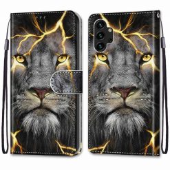 Lacné Kryty | Knižkové puzdro Trendy Cross case Majestátny lev – Samsung Galaxy A13 (4G) | Lacné Kryty