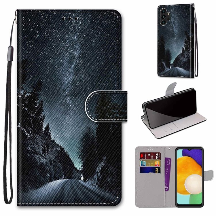 Knižkové puzdro Trendy Cross case Nočná obloha – Samsung Galaxy A13 
