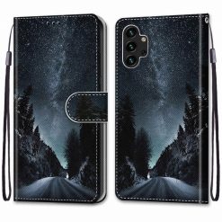Lacné Kryty | Knižkové puzdro Trendy Cross case Nočná obloha – Samsung Galaxy A13 (4G) | Lacné Kryty