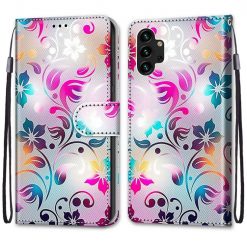 Lacné Kryty | Knižkové puzdro Trendy Cross case Pestrofarebný kvet – Samsung Galaxy A13 (4G) | Lacné Kryty