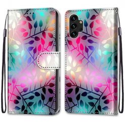 Knižkové puzdro Trendy Cross case Pestrofatebné listy – Samsung Galaxy A13 (4G) | Lacné Kryty Lacné Kryty | Knižkové puzdro Trendy Cross case Pestrofatebné listy – Samsung Galaxy A13 (4G) | Lacné Kryty