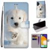 Lacné Kryty | Knižkové puzdro Trendy Cross case Zlaté kvety – Samsung Galaxy A13 (4G) | Lacné Kryty
