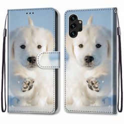 Lacné Kryty | Knižkové puzdro Trendy Cross case Psík – Samsung Galaxy A13 (4G) | Lacné Kryty