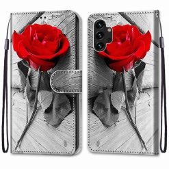 Lacné Kryty | Knižkové puzdro Trendy Cross case Ruža na dreve – Samsung Galaxy A13 (4G) | Lacné Kryty
