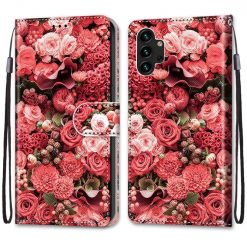 Lacné Kryty | Knižkové puzdro Trendy Cross case Ružová záhrada – Samsung Galaxy A13 (4G) | Lacné Kryty