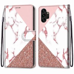 Lacné Kryty | Knižkové puzdro Trendy Cross case Ružový kameň – Samsung Galaxy A13 (4G) | Lacné Kryty