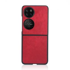 Lacné Kryty | Kryt Shockproof Litchi Texture červený – Huawei P50 Pocket | Lacné Kryty
