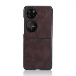 Lacné Kryty | Kryt Shockproof Litchi Texture hnedý – Huawei P50 Pocket | Lacné Kryty