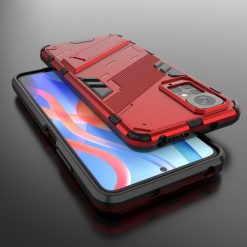 Lacné Kryty | Odolný Kryt Punk armor case červený – Xiaomi Redmi Note 11 (4G) / Note 11S | Lacné Kryty