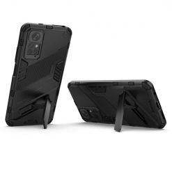 Lacné Kryty | Odolný Kryt Punk armor case čierny – Xiaomi Redmi Note 11 (4G) / Note 11S | Lacné Kryty