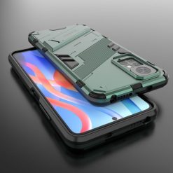Lacné Kryty | Odolný Kryt Punk armor case zelený – Xiaomi Redmi Note 11 (4G) / Note 11S | Lacné Kryty