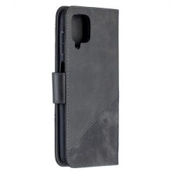 Lacné Kryty | Peňaženkové puzdro Crocodile Texture čierne – Samsung Galaxy A12 / M12 | Lacné Kryty