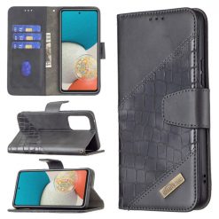 Lacné Kryty | Peňaženkové puzdro Crocodile Texture čierne – Samsung Galaxy A53 5G | Lacné Kryty