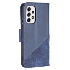 Lacné Kryty | Peňaženkové puzdro Crocodile Texture modré – Samsung Galaxy A53 5G | Lacné Kryty