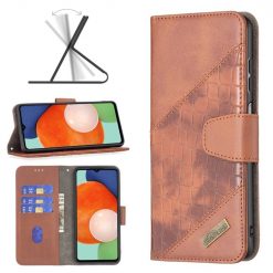 Lacné Kryty | Peňaženkové puzdro Crocodile Texture hnedé – Samsung Galaxy A13 (4G) | Lacné Kryty