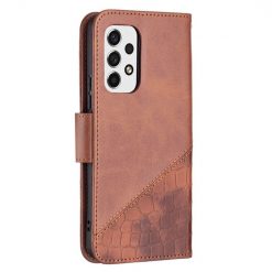 Lacné Kryty | Peňaženkové puzdro Crocodile Texture hnedé – Samsung Galaxy A53 5G | Lacné Kryty