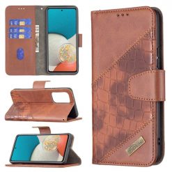 Lacné Kryty | Peňaženkové puzdro Crocodile Texture hnedé – Samsung Galaxy A53 5G | Lacné Kryty