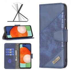 Lacné Kryty | Peňaženkové puzdro Crocodile Texture modré – Samsung Galaxy A13 (4G) | Lacné Kryty