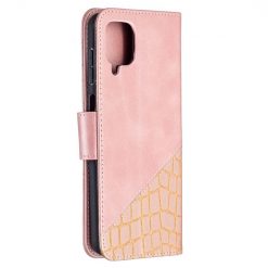 Lacné Kryty | Peňaženkové puzdro Crocodile Texture ružové – Samsung Galaxy A12 / M12 | Lacné Kryty