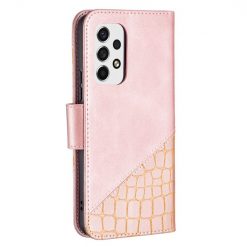 Peňaženkové puzdro Crocodile Texture ružové – Samsung Galaxy A53 5G | Lacné Kryty Lacné Kryty | Peňaženkové puzdro Crocodile Texture ružové – Samsung Galaxy A53 5G | Lacné Kryty