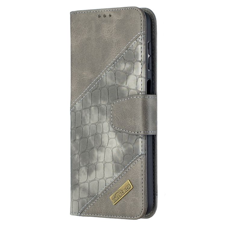 Peňaženkové puzdro Crocodile Texture sivé – Samsung Galaxy A12 / M12