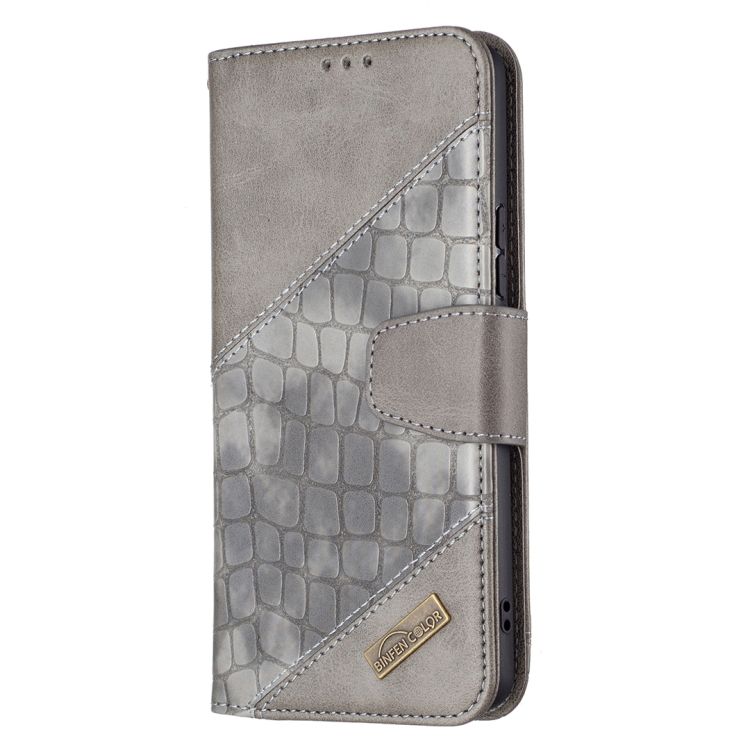 Peňaženkové puzdro Crocodile Texture sivé – Samsung Galaxy A53 5G