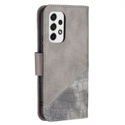 Lacné Kryty | Peňaženkové puzdro Crocodile Texture sivé – Samsung Galaxy A53 5G | Lacné Kryty