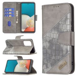 Lacné Kryty | Peňaženkové puzdro Crocodile Texture sivé – Samsung Galaxy A53 5G | Lacné Kryty