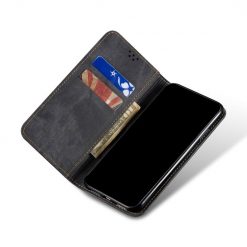 Lacné Kryty | Peňaženkové puzdro Denim Texture čierne – Xiaomi Redmi Note 11s / Note 11 4G | Lacné Kryty
