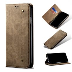 Lacné Kryty | Peňaženkové puzdro Denim Texture svetlohnedé – Xiaomi Redmi Note 11s / Note 11 4G | Lacné Kryty